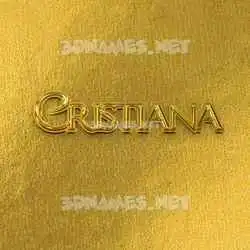 cristiana in All Gold style - 3D name wallpaper