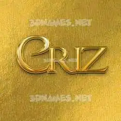 criz in All Gold style - 3D name wallpaper