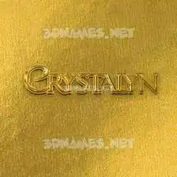 crystalyn in All Gold style - 3D name wallpaper