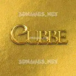 cubbe in All Gold style - 3D name wallpaper
