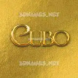 cubo in All Gold style - 3D name wallpaper