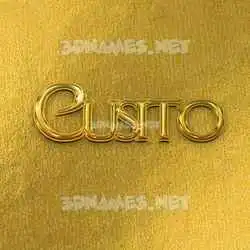 cusito in All Gold style - 3D name wallpaper