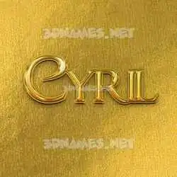 cyril in All Gold style - 3D name wallpaper