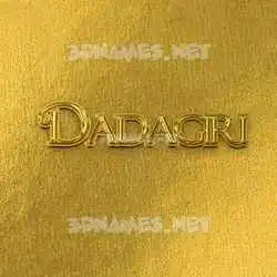 dadagiri in All Gold style - 3D name wallpaper