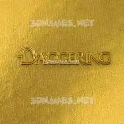 daggering in All Gold style - 3D name wallpaper