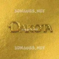 dakota in All Gold style - 3D name wallpaper
