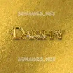 dakshay in All Gold style - 3D name wallpaper