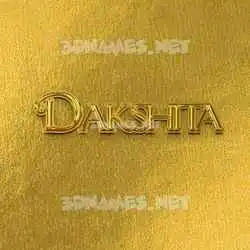 dakshita in All Gold style - 3D name wallpaper