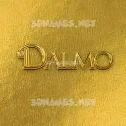 dalmo in All Gold style - 3D name wallpaper