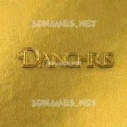 danchris in All Gold style - 3D name wallpaper
