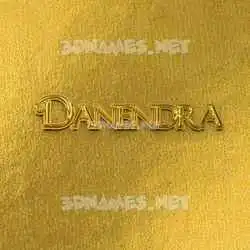 danendra in All Gold style - 3D name wallpaper