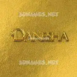 danesha in All Gold style - 3D name wallpaper