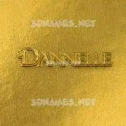 dannielle in All Gold style - 3D name wallpaper