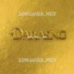 darasing in All Gold style - 3D name wallpaper