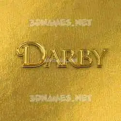 darby in All Gold style - 3D name wallpaper