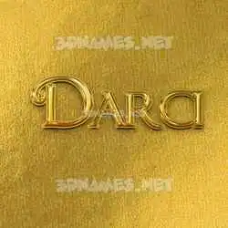 darci in All Gold style - 3D name wallpaper