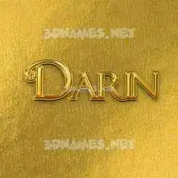 darin in All Gold style - 3D name wallpaper
