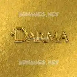 darma in All Gold style - 3D name wallpaper