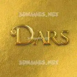 dars in All Gold style - 3D name wallpaper