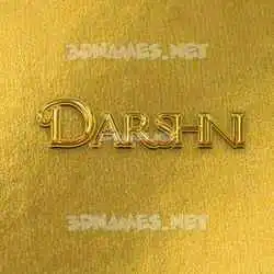 darshni in All Gold style - 3D name wallpaper
