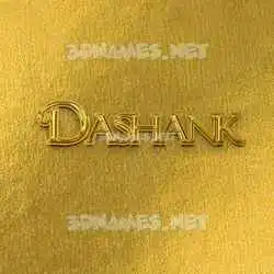 dashank in All Gold style - 3D name wallpaper