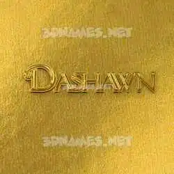 dashawn in All Gold style - 3D name wallpaper