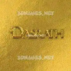 dasrath in All Gold style - 3D name wallpaper