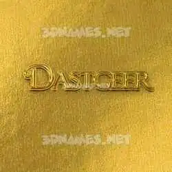 dastgeer in All Gold style - 3D name wallpaper