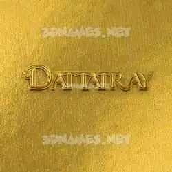 dattatray in All Gold style - 3D name wallpaper