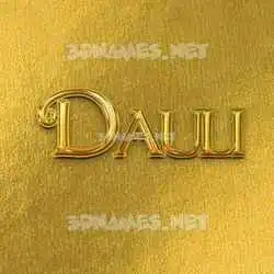 dauli in All Gold style - 3D name wallpaper