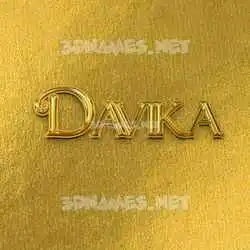 davika in All Gold style - 3D name wallpaper