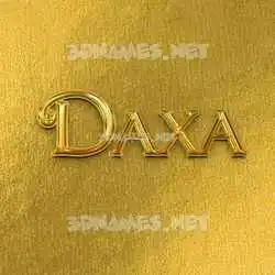 daxa in All Gold style - 3D name wallpaper