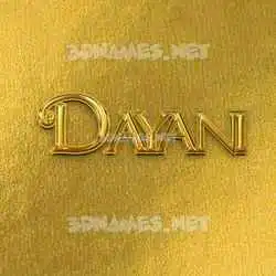 dayani in All Gold style - 3D name wallpaper
