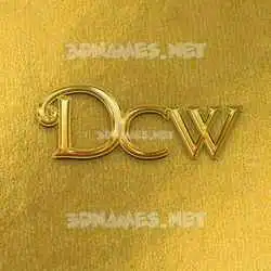 dcw in All Gold style - 3D name wallpaper