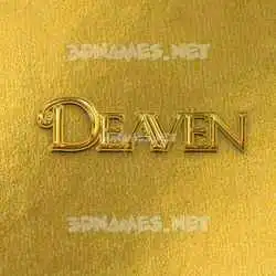 deaven in All Gold style - 3D name wallpaper