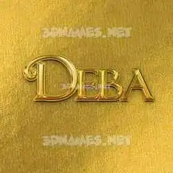 deba in All Gold style - 3D name wallpaper
