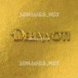 debajyoti in All Gold style - 3D name wallpaper