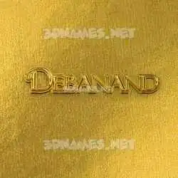debanand in All Gold style - 3D name wallpaper
