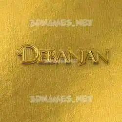 debanjan in All Gold style - 3D name wallpaper