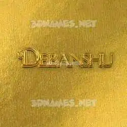 debanshu in All Gold style - 3D name wallpaper