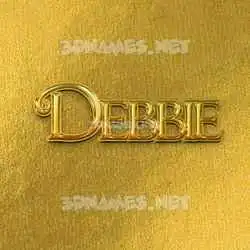 debbie in All Gold style - 3D name wallpaper