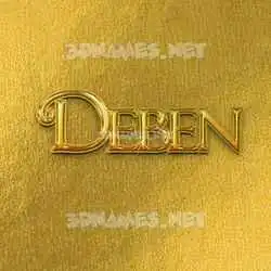 deben in All Gold style - 3D name wallpaper