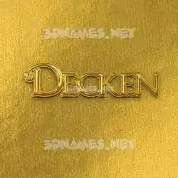 decken in All Gold style - 3D name wallpaper