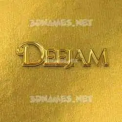 deejam in All Gold style - 3D name wallpaper