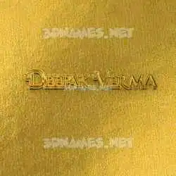 deepak verma in All Gold style - 3D name wallpaper