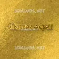 deepakanjali in All Gold style - 3D name wallpaper