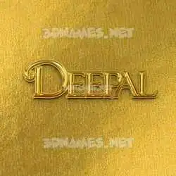 deepal in All Gold style - 3D name wallpaper