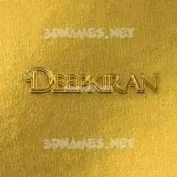 deepkiran in All Gold style - 3D name wallpaper
