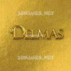 delmas in All Gold style - 3D name wallpaper