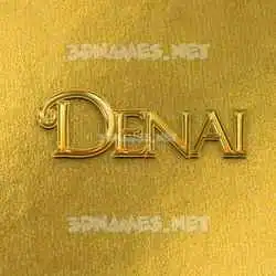 denai in All Gold style - 3D name wallpaper